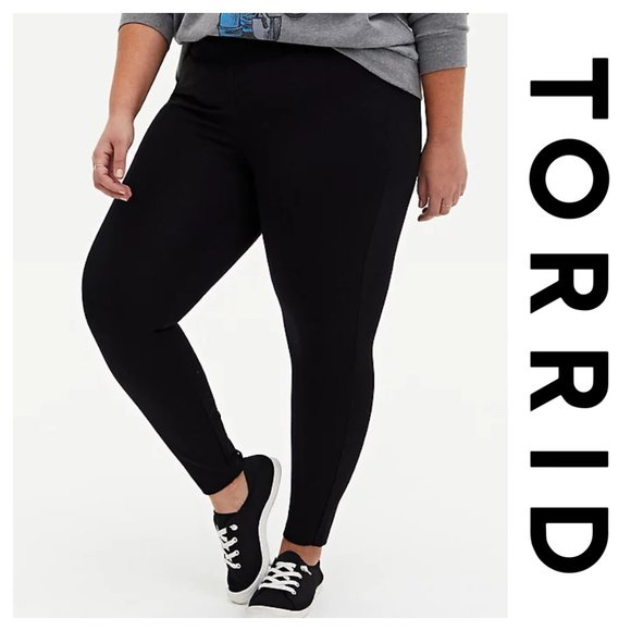 torrid Pants - Torrid Ponte Slim Fix Black Pull On Pixie Pant 1